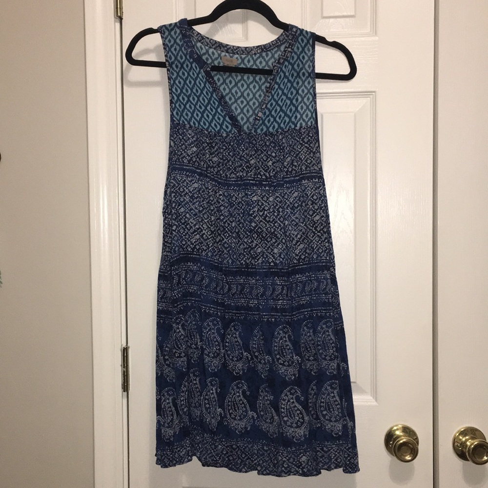 Blue paisley dress